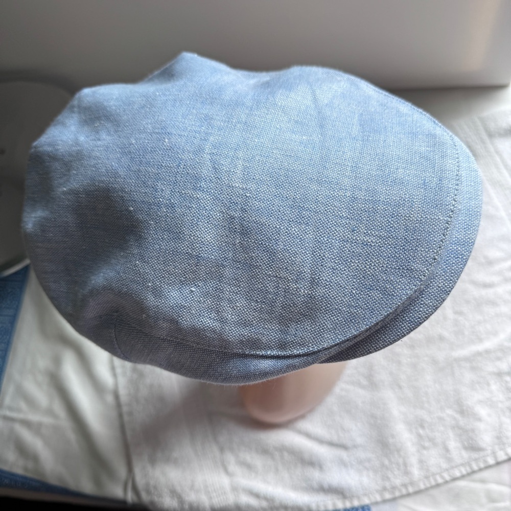 Borges & Scott The Sammy Irish Linen Flat Cap Light Blue Size Small 56cm Newsboy - Picture 14 of 14
